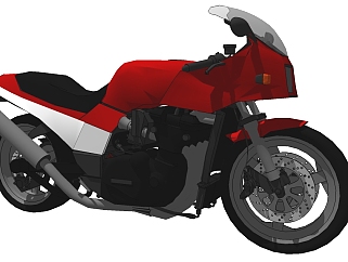 現代摩托車機車草圖大師模型，摩托車sketchup模型