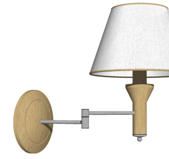现代壁灯草图大师模型，壁灯sketchup模型