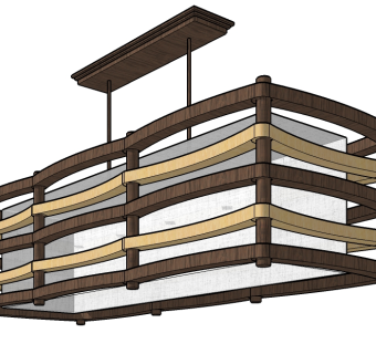 现代创意吊灯草图大师模型，吊灯sketchup模型