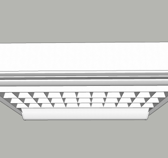 现代格栅灯草图大师模型，格栅灯sketchup模型