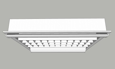 现代格栅灯草图大师模型，格栅灯sketchup模型