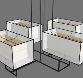 中式吊灯草图大师模型，吊灯sketchup模型