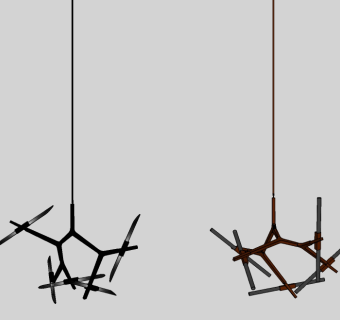 现代吊灯草图大师模型，吊灯sketchup模型