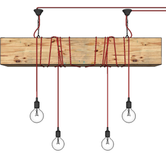 自然风灯泡吊灯草图大师模型，吊灯sketchup模型