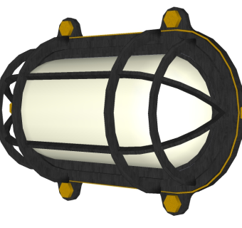 工业风壁灯草图大师模型，壁灯sketchup模型