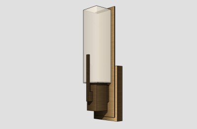 现代金属壁灯草图大师模型，壁灯sketchup模型