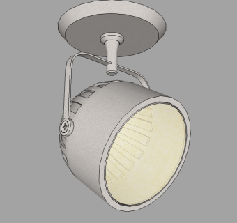 现代射灯草图大师模型，射灯sketchup模型