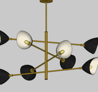 现代吊灯草图大师模型，吊灯sketchup模型