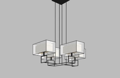 中式吊灯草图大师模型，吊灯sketchup模型