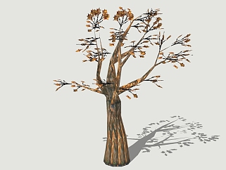 <em>现代景观</em>树草图大师模型，枫树sketchup模型