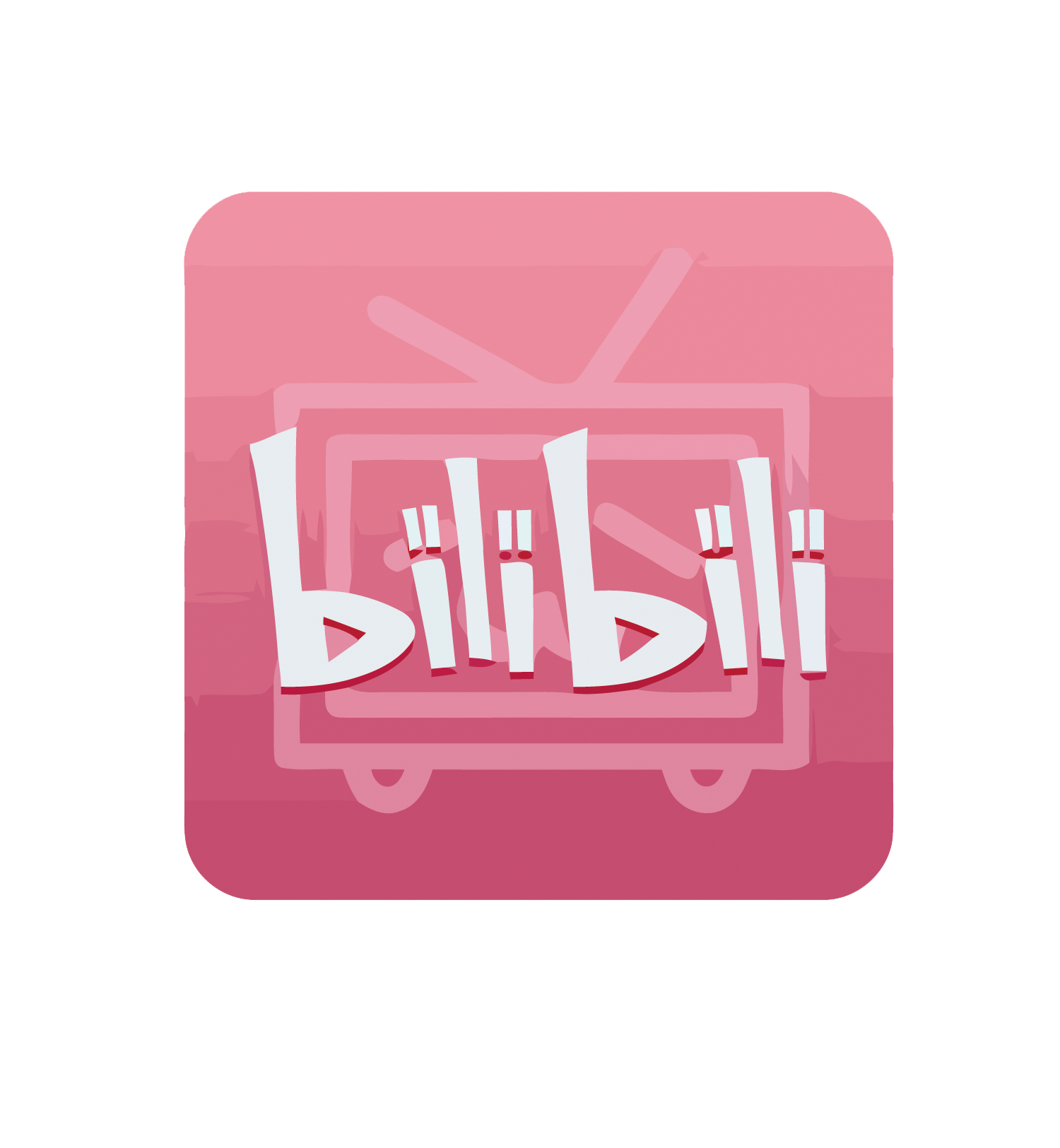 B站矢量视频播放器LOGO背景素材 - B站 - 易图网