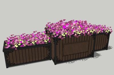 现代花钵草图大师模型，花钵sketchup模型