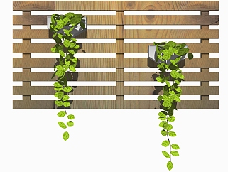 现代绿植背景墙草图大师模型，常春藤sketchup模型