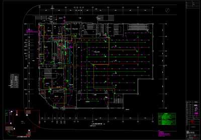 某综合建筑水暖电全套图纸，电气CAD施工图纸下载