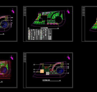 内江市某广场景观设计施工图CAD图纸