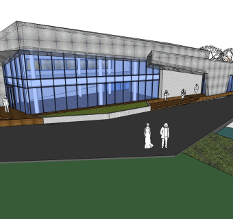现代售楼处skb模型分享，售楼中心SU模型下载