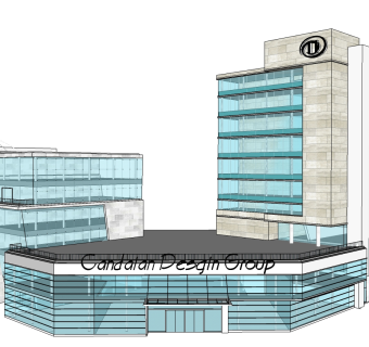 豪华酒店草图大师模型下载、酒店su模型下载