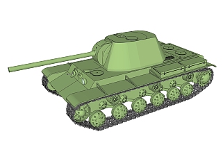 苏联KV-3重型坦克su模型，苏联KV-3重型坦克sketchup模型下载