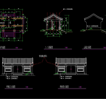 四合院餐厅施工图CAD图纸下载