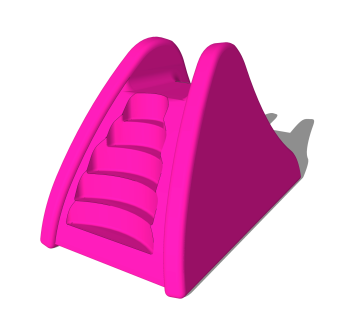 现代儿童滑滑梯草图大师模型，滑滑梯su模型下载