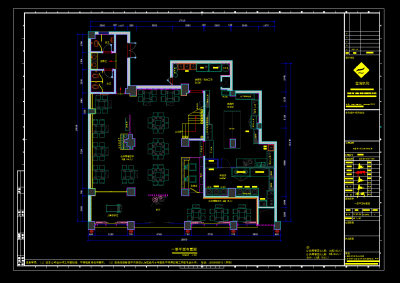 连锁餐饮店设计，餐饮CAD施工图纸下载
