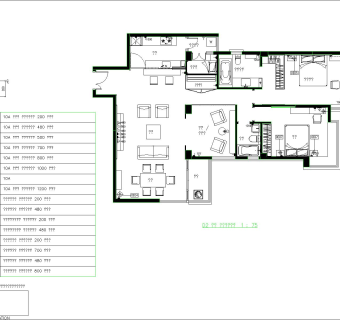 三居样板房施工图及效果图和CAD模型下载
