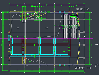 四层市政府会议中心建筑施工图,图库CAD建筑图纸下载