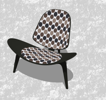 现代创意小座椅草图大师模型，免费休闲椅su模型下载