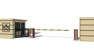 欧式入口大门草图大师模型下载，入口大门sketchup模型