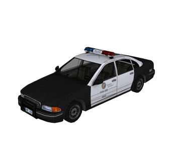 现代警车免费su模型，现代警车skp模型下载