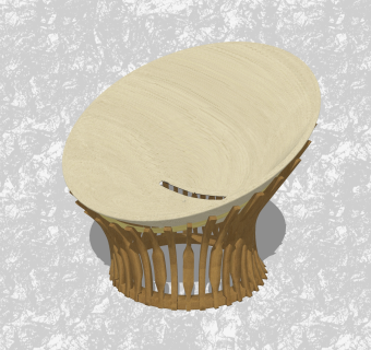 现代创意小座椅草图大师模型，休闲椅sketchup模型下载