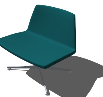 现代简约蓝色办公椅草图大师模型，现代蓝色办公椅SU模型下载