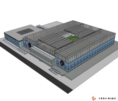 体育馆草图大师模型，体育馆SU模型下载