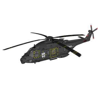 现代直升机草图大师模型，直升机sketchup模型下载