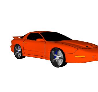 现代跑车免费su模型，现代跑车skp模型，草图大师模型素材下载