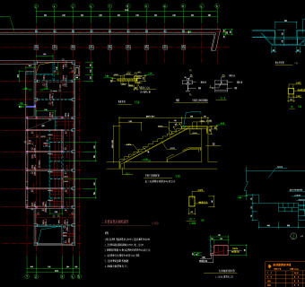 天台博物馆景观建筑施工图，博物馆景观CAD建筑图纸下载
