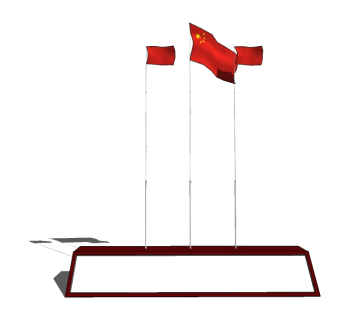 现代升旗台SU模型下载，升旗台skb模型分享