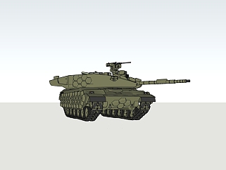 现代<em>坦克</em>草图大师模型，<em>坦克</em>sketchup模型