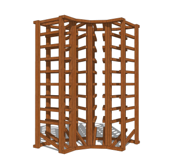 现代酒架草图大师模型，酒架sketchup模型下载