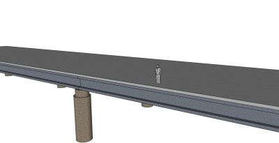 现代公路桥草图大师模型，公路桥su模型下载