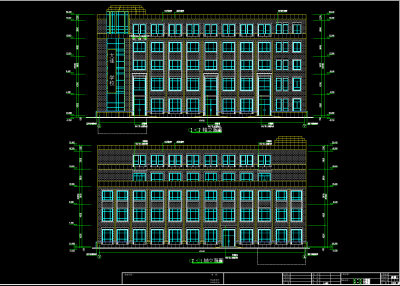 特殊学校综合楼建筑施工图，综合楼CAD施工图纸下载