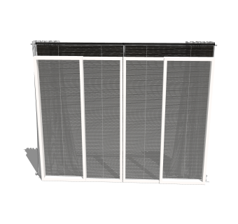 现代百叶窗草图大师模型，百叶窗SKP模型下载