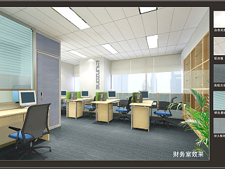 深圳某知名装饰公司一套完整办公室cad施工图内含效果图