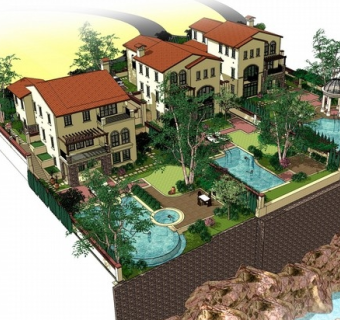 地中海风格庭院景观规划设计方案