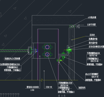 原创背栓式石材CAD节点图，背栓石材CAD施工图纸下载