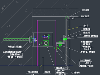 原创背栓式石材CAD节点图，背栓石材CAD施工图纸下载