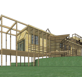 斯蒂文·霍尔别墅建模草图大师模型下载、别墅建模su模型下载