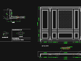 原创欧式实木橱柜门板线条CAD图库，原创欧式橱柜CAD施工图下载