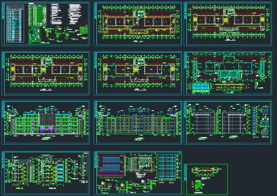 某中学教学楼施工图，中学教学楼dwg文件下载