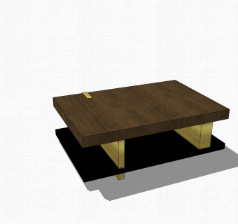 现代木质茶几su模型，茶几sketchup模型下载